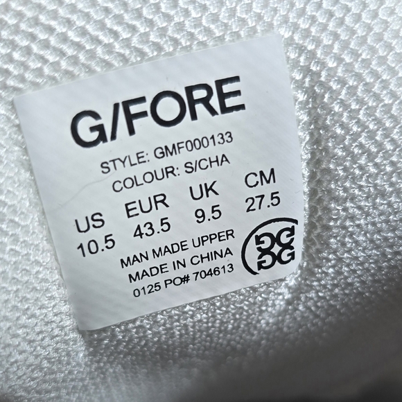 G/FORE MG4+ O2 G/LOCK Camo Mid Sole Golf Shoe Snow Charcoal Red Size 10.5 New - Picture 9 of 9